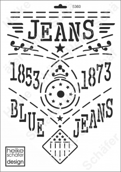 Schablone-Stencil A3 051-5360 Blue Jeans